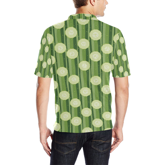 Cucumber Pattern Print Design CC03 Men Polo Shirt