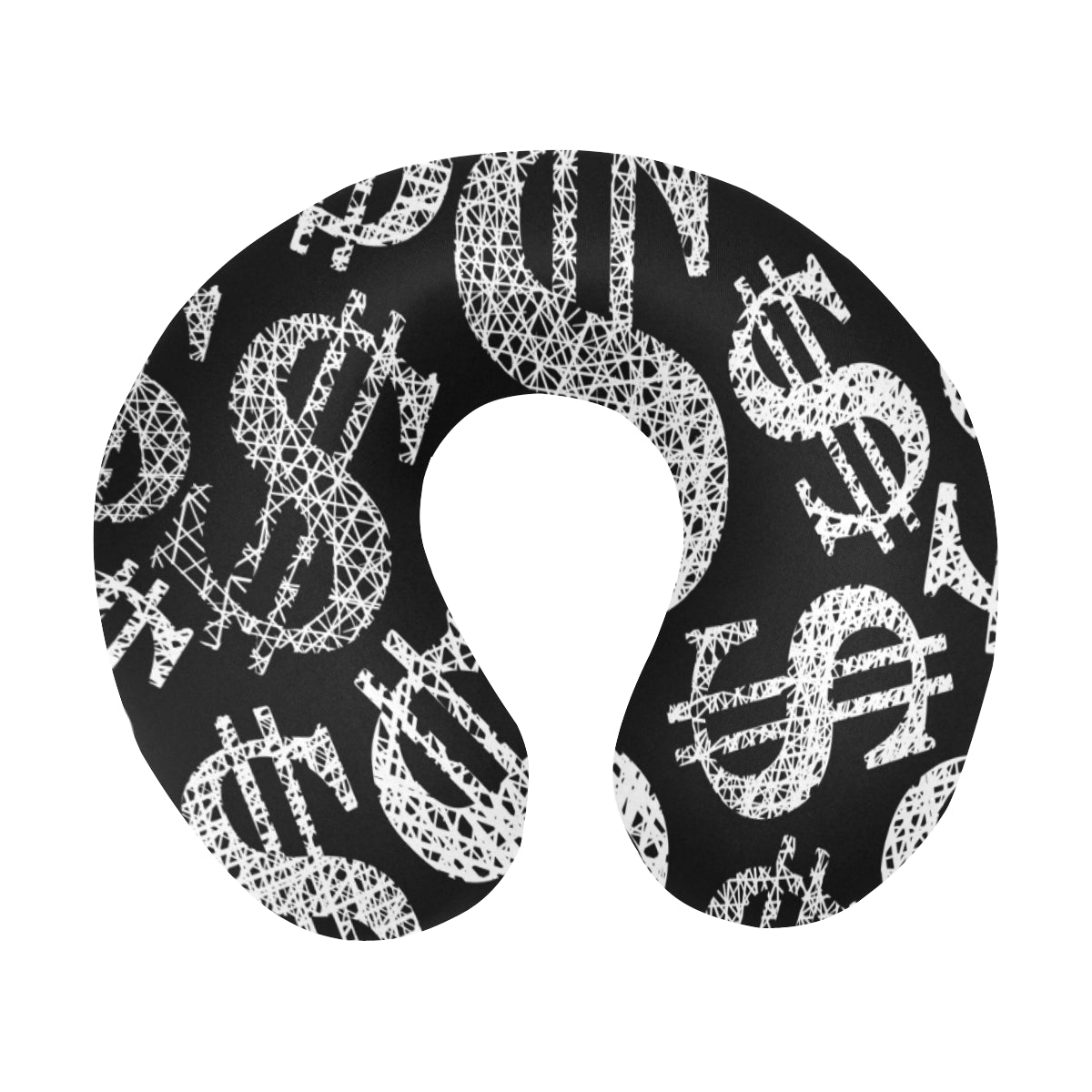 Money Pattern Print Design 02 U-Shaped Travel Neck Pillow