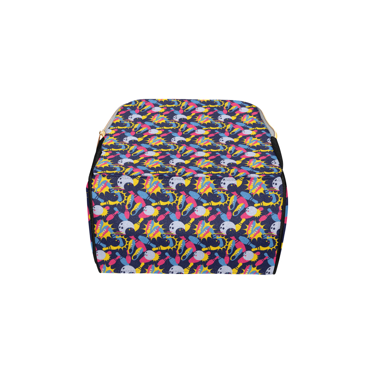 Bowling Pattern Print Design 02 Diaper Bag Backpack