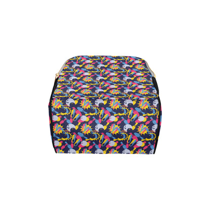 Bowling Pattern Print Design 02 Diaper Bag Backpack