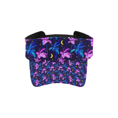 Palm Tree Night Scene Design Print Unisex Sun Visor