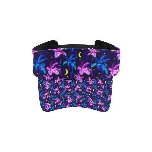 Palm Tree Night Scene Design Print Unisex Sun Visor