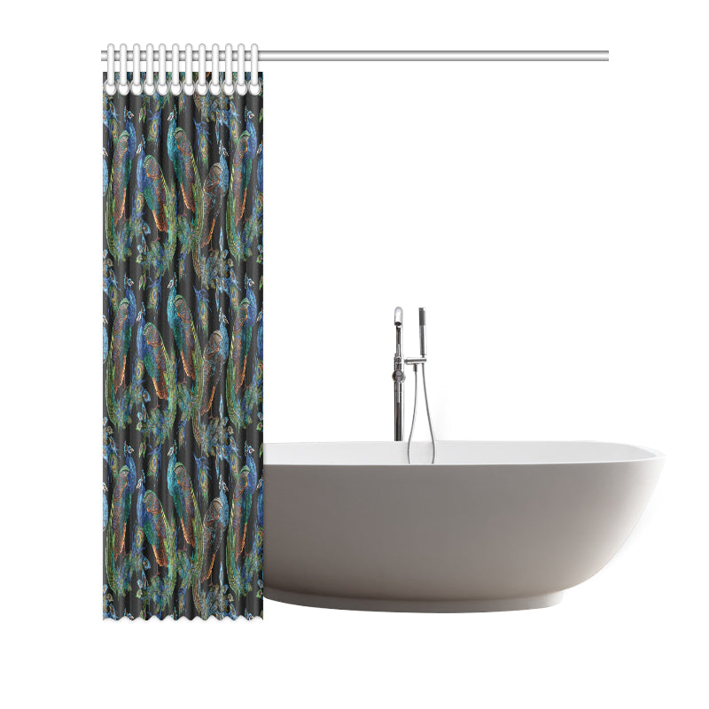 Peacock Pattern Print Design A04 Shower Curtain