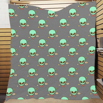 Alien Pattern Print Design 02 Premium Quilt