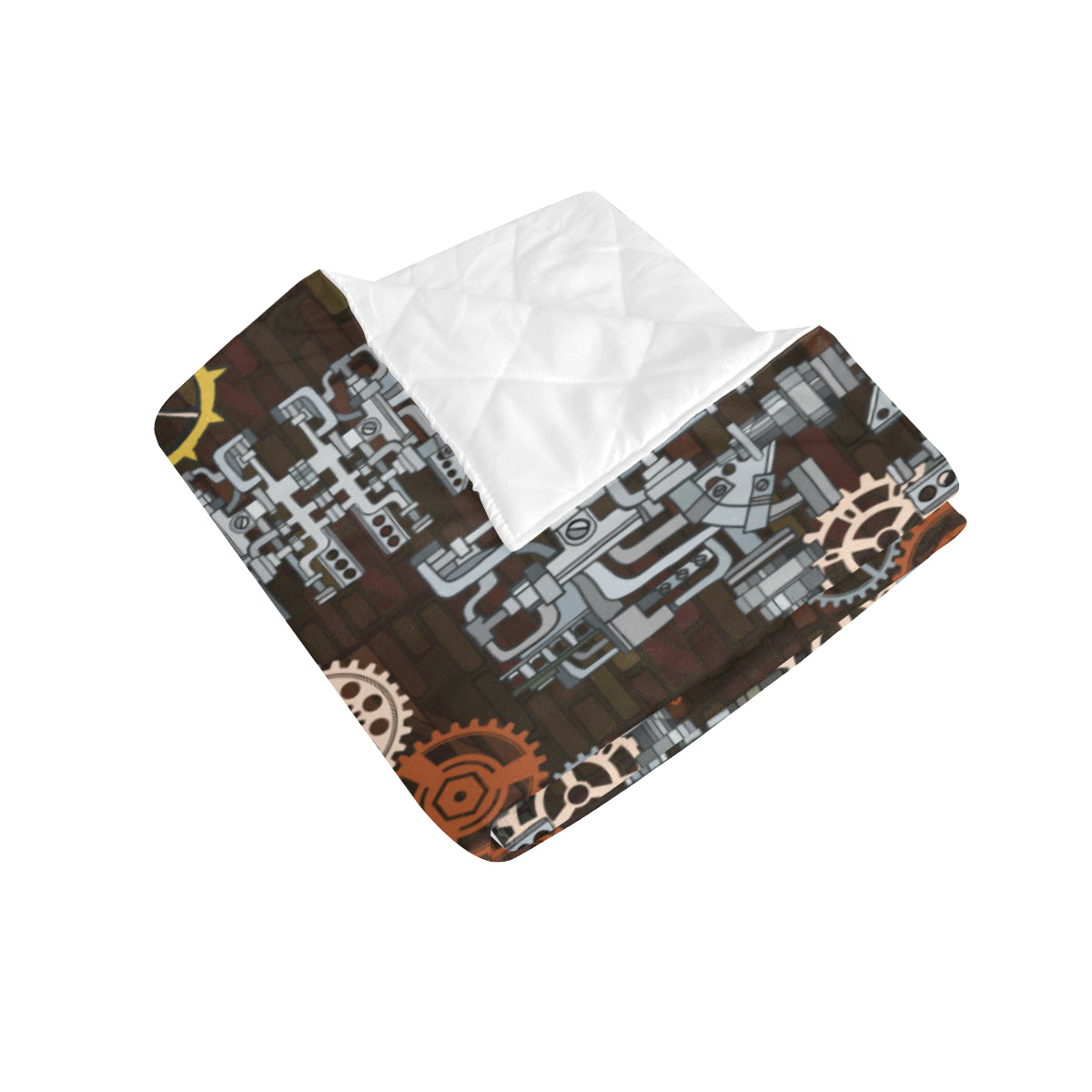 Mechanic Pattern Print Design 04 Premium Quilt