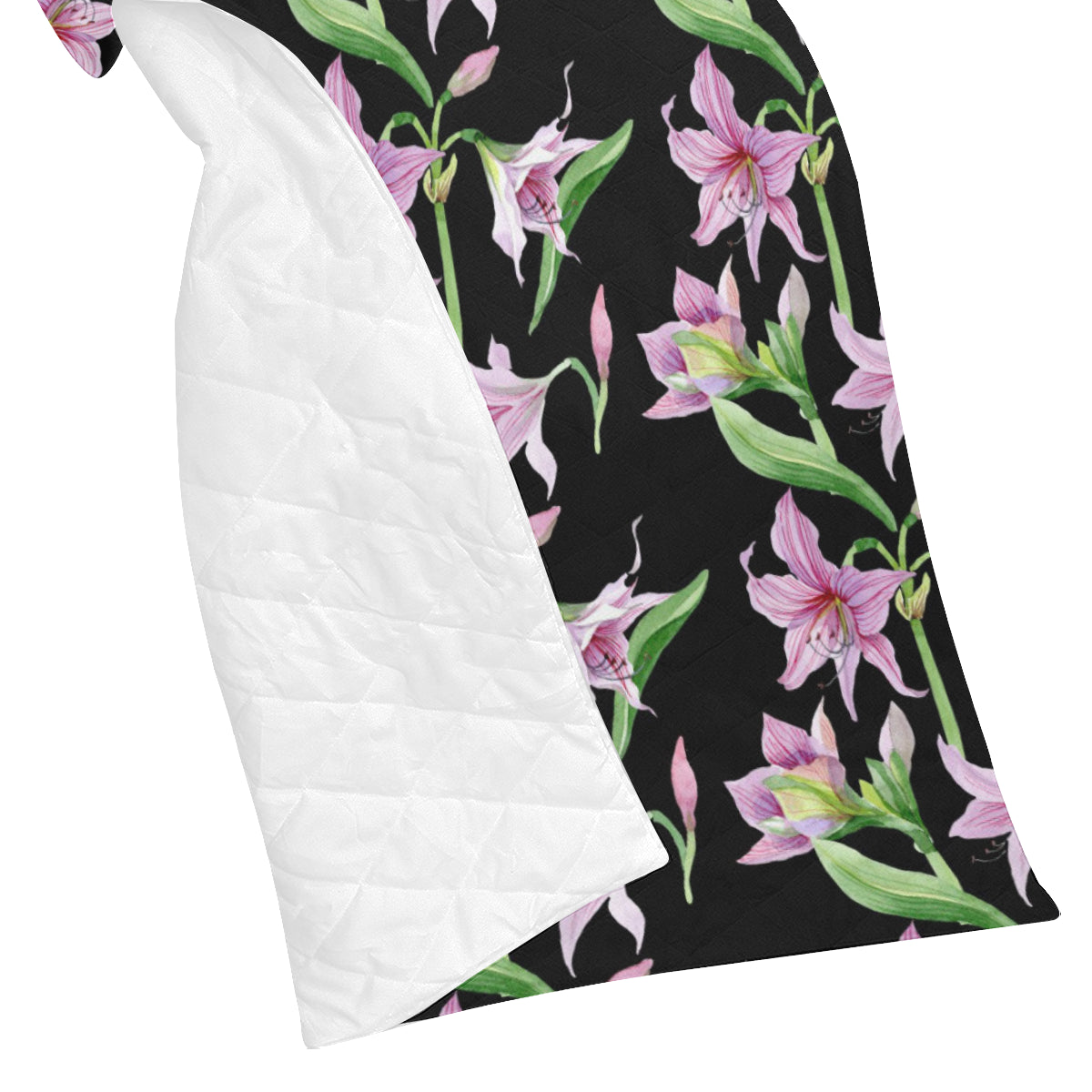 Amaryllis Pattern Print Design AL08 Premium Quilt
