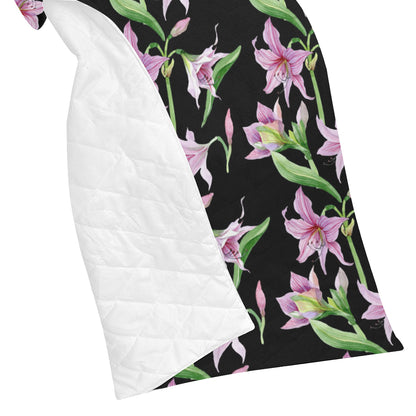 Amaryllis Pattern Print Design AL08 Premium Quilt