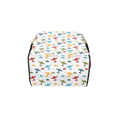 Airplane Pattern Print Design 06 Diaper Bag Backpack