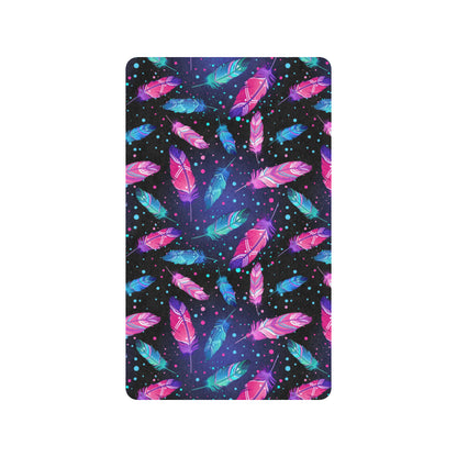 Feather Colorful Boho Design Print Rubber Doormat