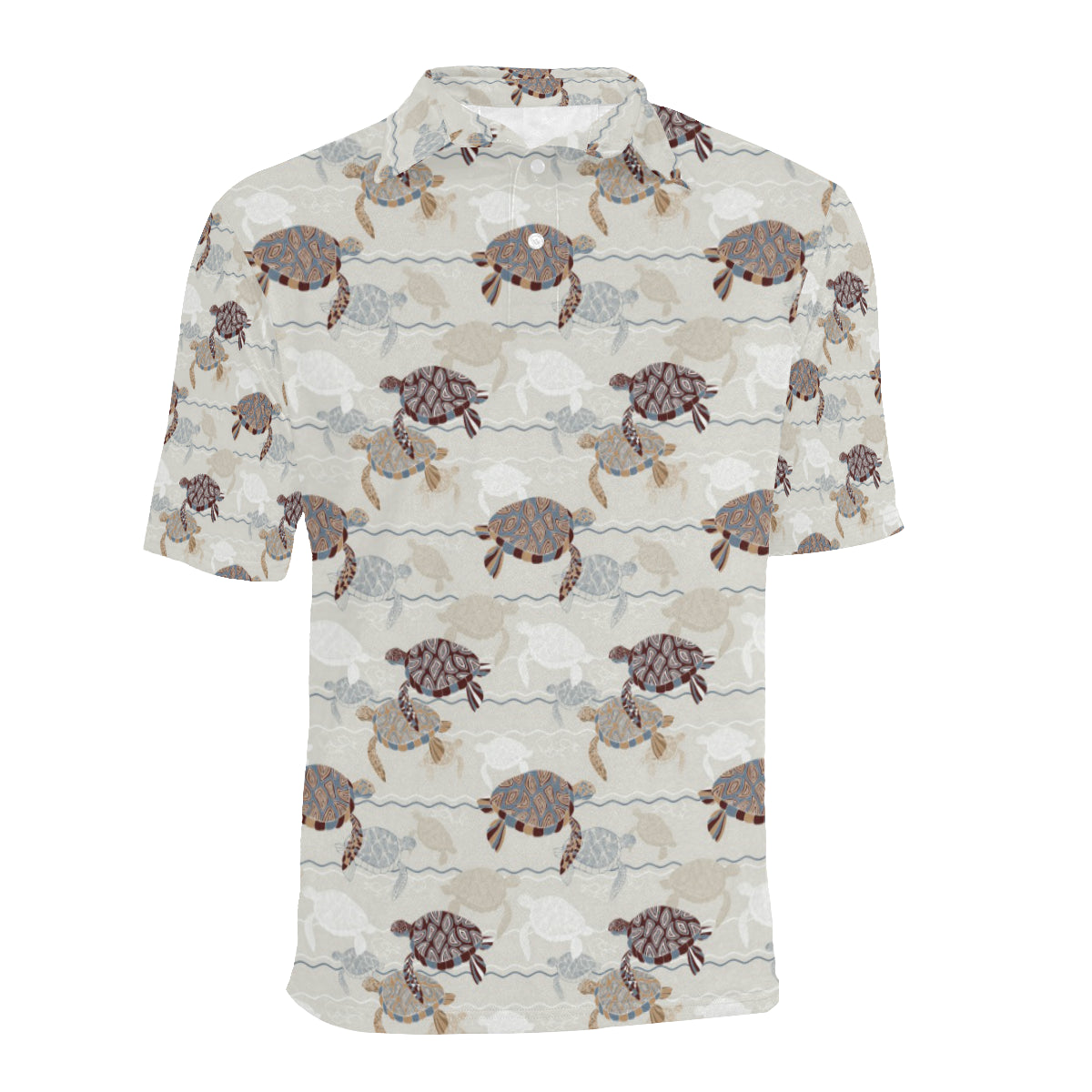 Sea Turtle Pattern Print Design T07 Men Polo Shirt