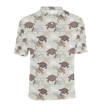 Sea Turtle Pattern Print Design T07 Men Polo Shirt