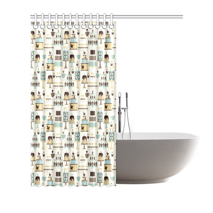 Cake Pattern Print Design 02 Shower Curtain