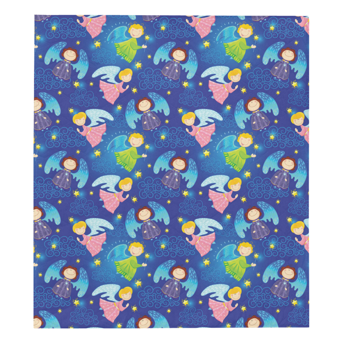 Angel Little Pattern Print Design 02 Premium Quilt