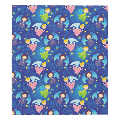 Angel Little Pattern Print Design 02 Premium Quilt