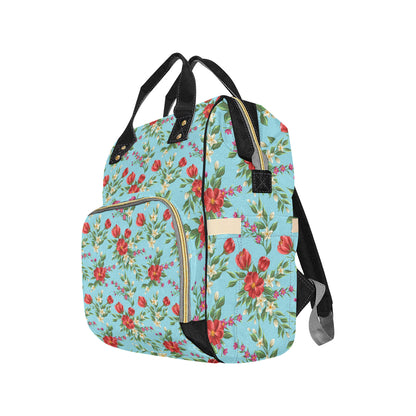 Summer Floral Pattern Print Design SF011 Diaper Bag Backpack