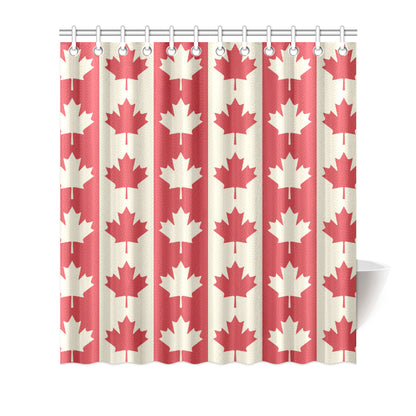 Maple Leaf Pattern Print Design 02 Shower Curtain