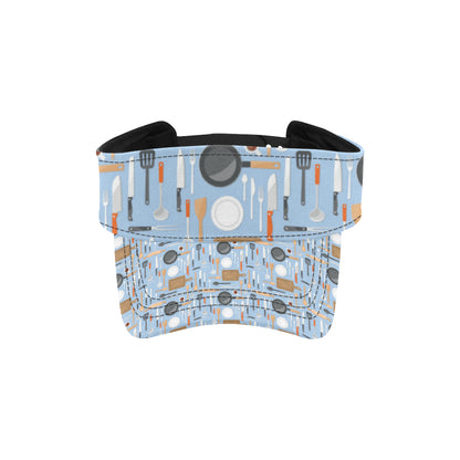 Cooking Kitchen Tools Pattern Print Design 02 Unisex Sun Visor