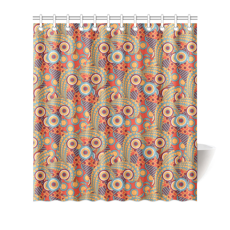 African Pattern Print Design 06 Shower Curtain