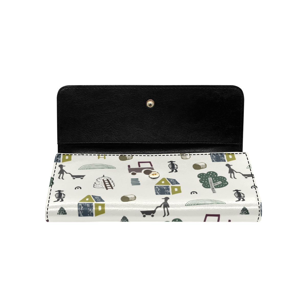 Agricultural Farm Print Design 01 Women's Trifold Wallet