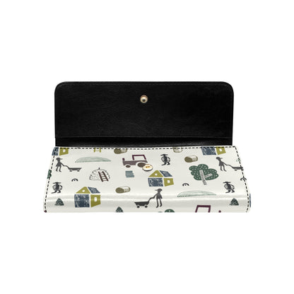 Agricultural Farm Print Design 01 Women's Trifold Wallet
