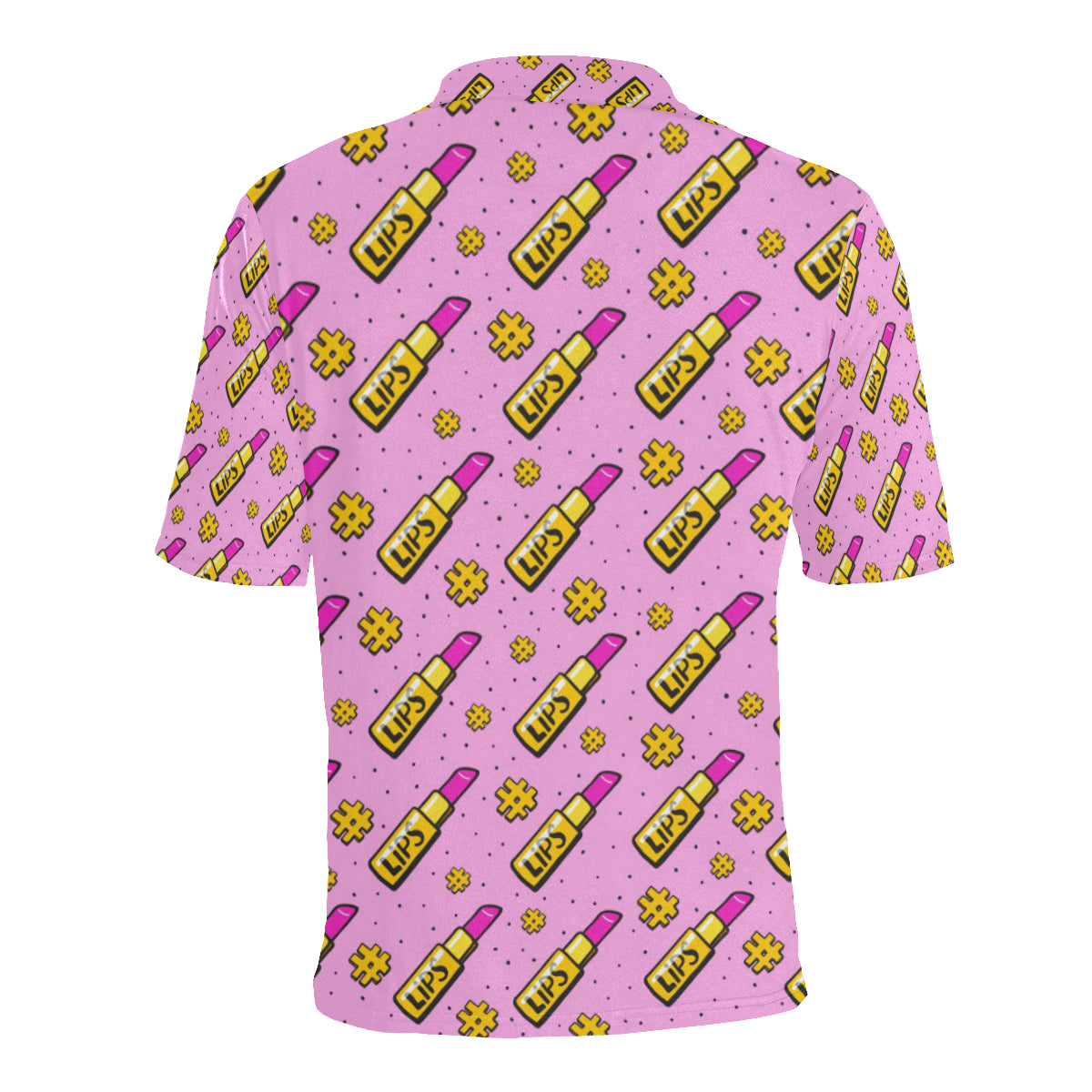 Lipstick Pattern Print Design LT03 Men Polo Shirt