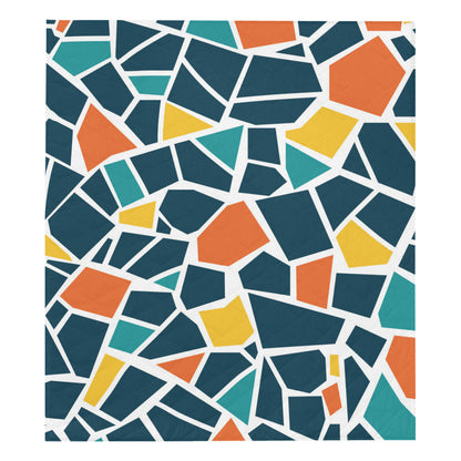 Mosaic Pattern Print Design 02 Premium Quilt