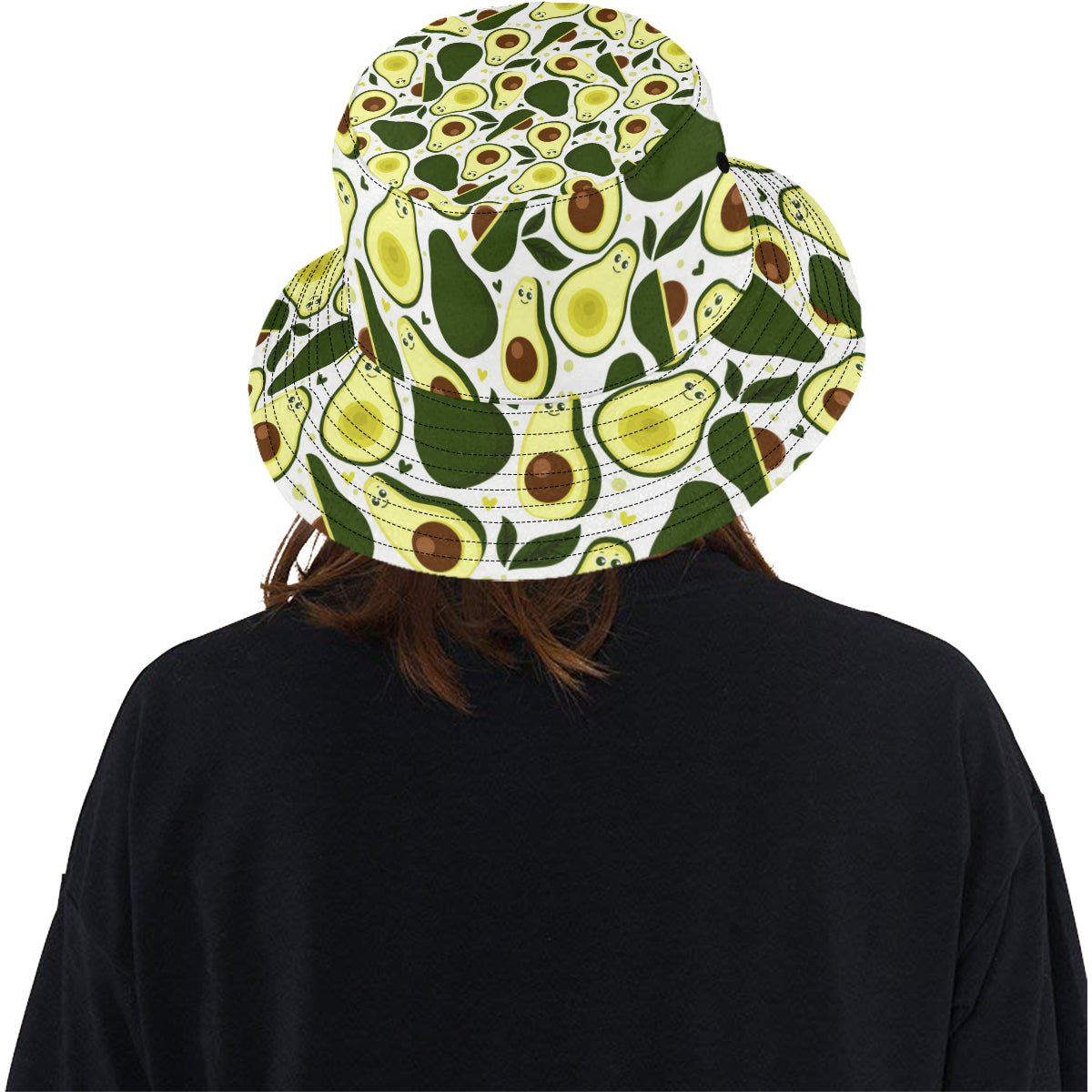 Avocado Pattern Print Design AC06 Unisex Bucket Hat