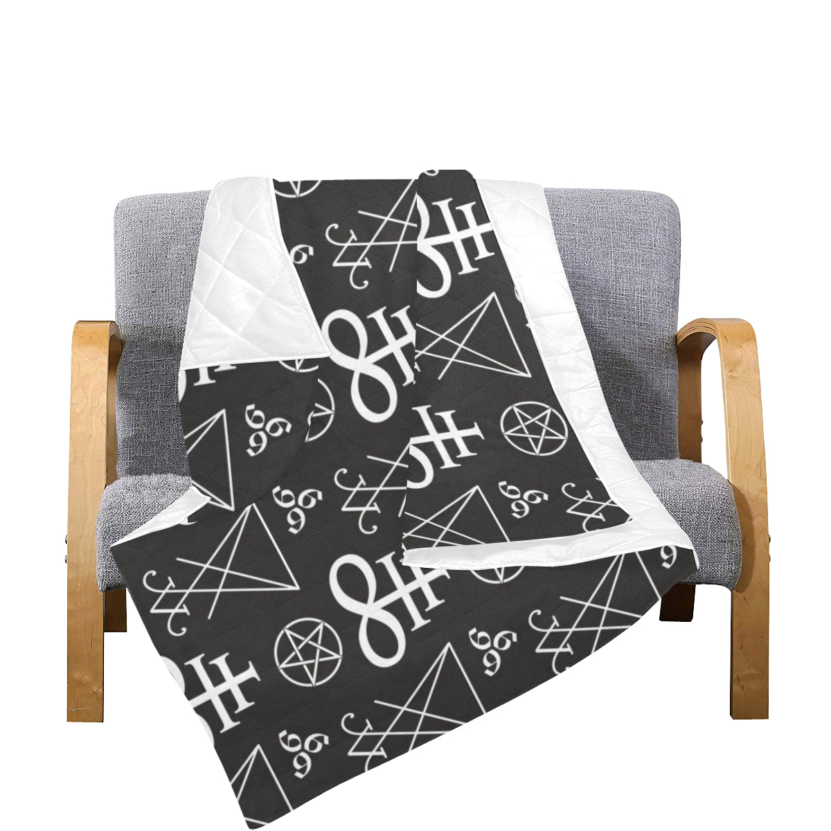 Pentagram Pattern Print Design A04 Premium Quilt
