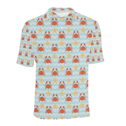 Crab Pattern Print Design 03 Men Polo Shirt