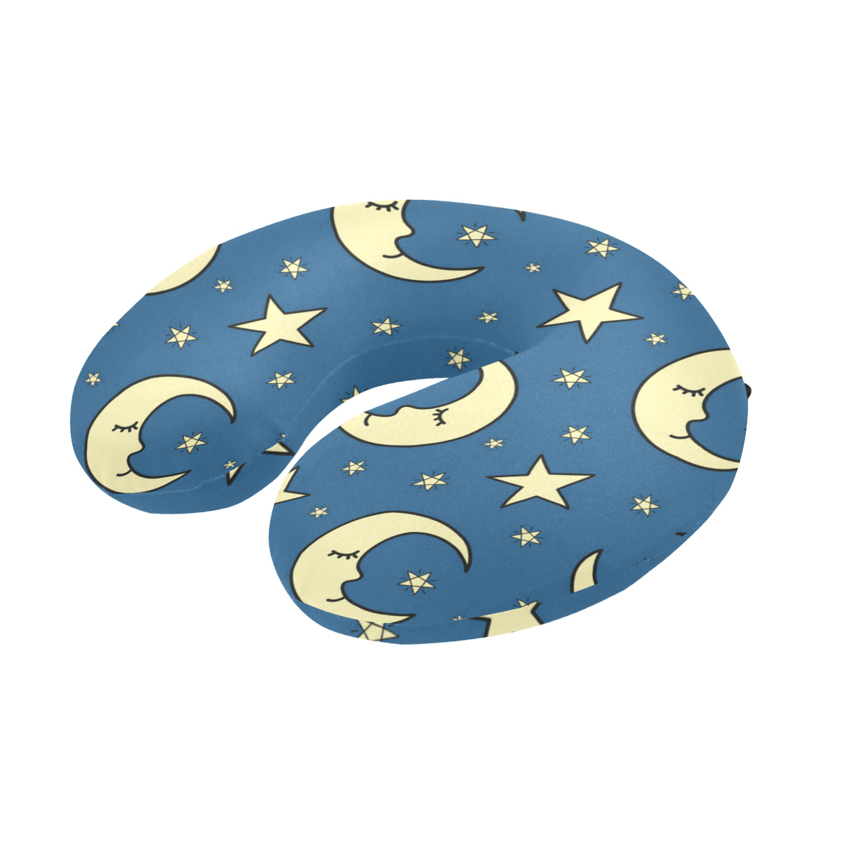 Moon Night Pattern Print Design 03 U-Shaped Travel Neck Pillow