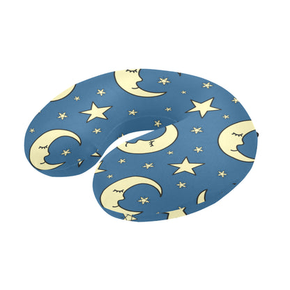 Moon Night Pattern Print Design 03 U-Shaped Travel Neck Pillow