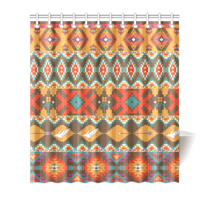Native Pattern Print Design A01 Shower Curtain