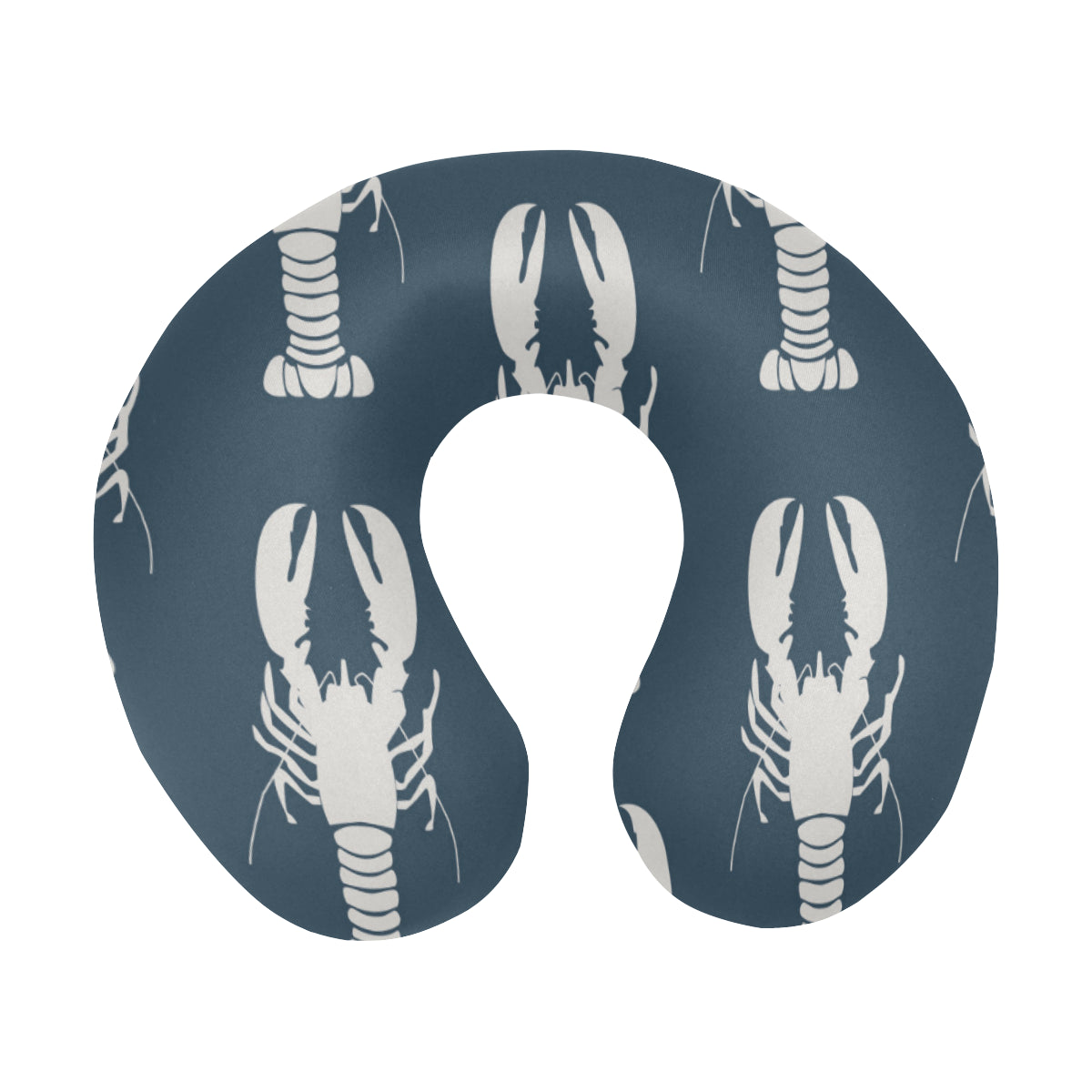 Lobster Pattern Print Design 02 U-Shaped Travel Neck Pillow