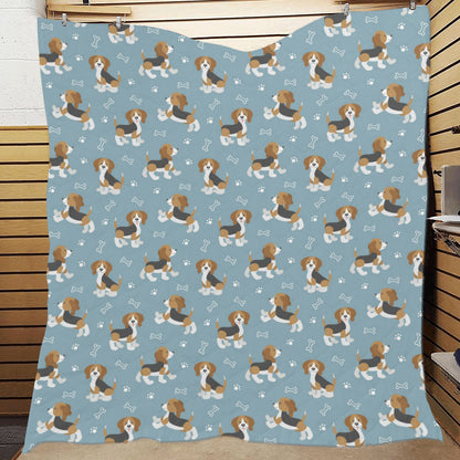 Beagle Pattern Print Design 02 Premium Quilt