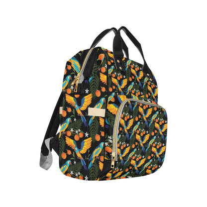 Macaw Pattern Print Design 03 Diaper Bag Backpack