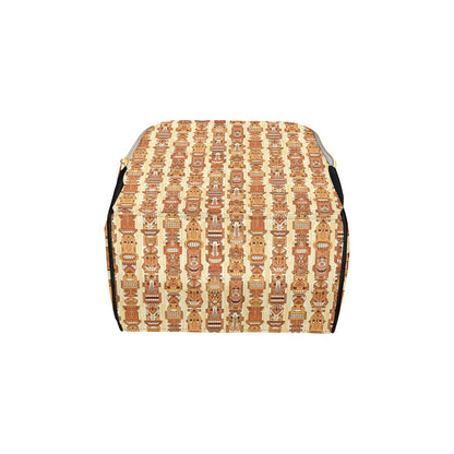 Tiki Orange Vertical Pattern Diaper Bag Backpack