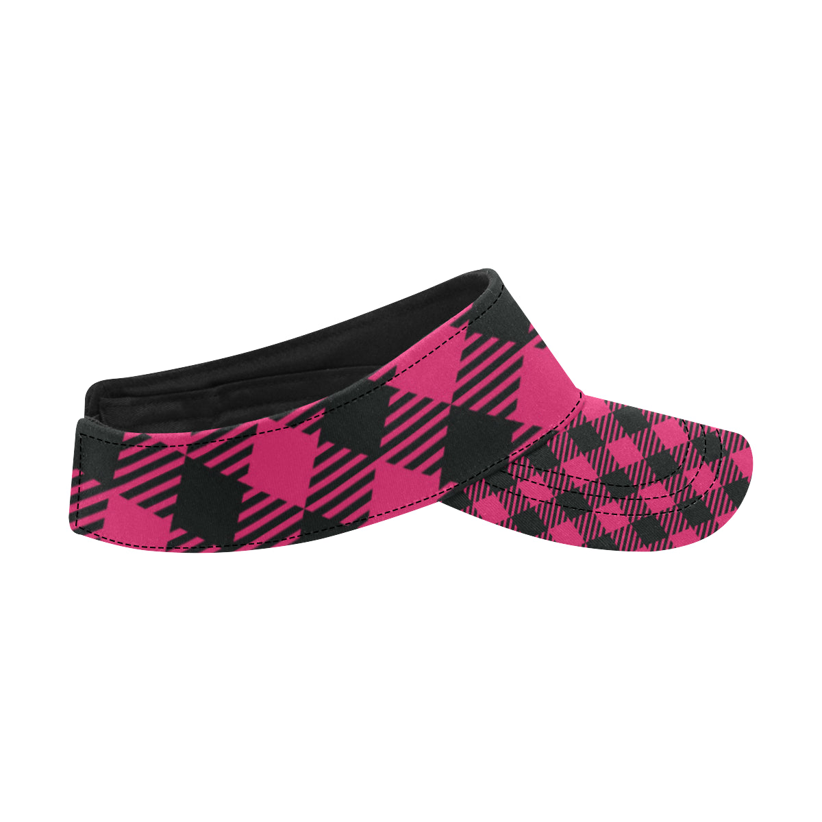 Buffalo check Pink Pattern Print Design 01 Unisex Sun Visor