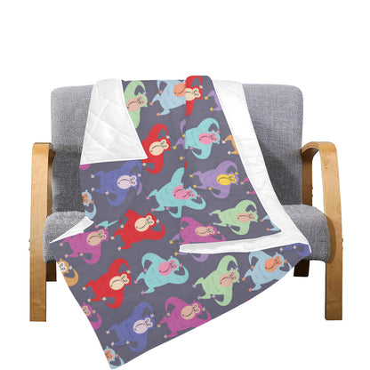 Chimpanzee Pattern Print Design 03 Premium Quilt