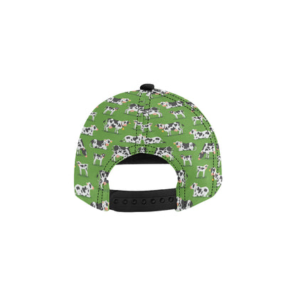 Cow Happy Print Pattern Snapback Cap
