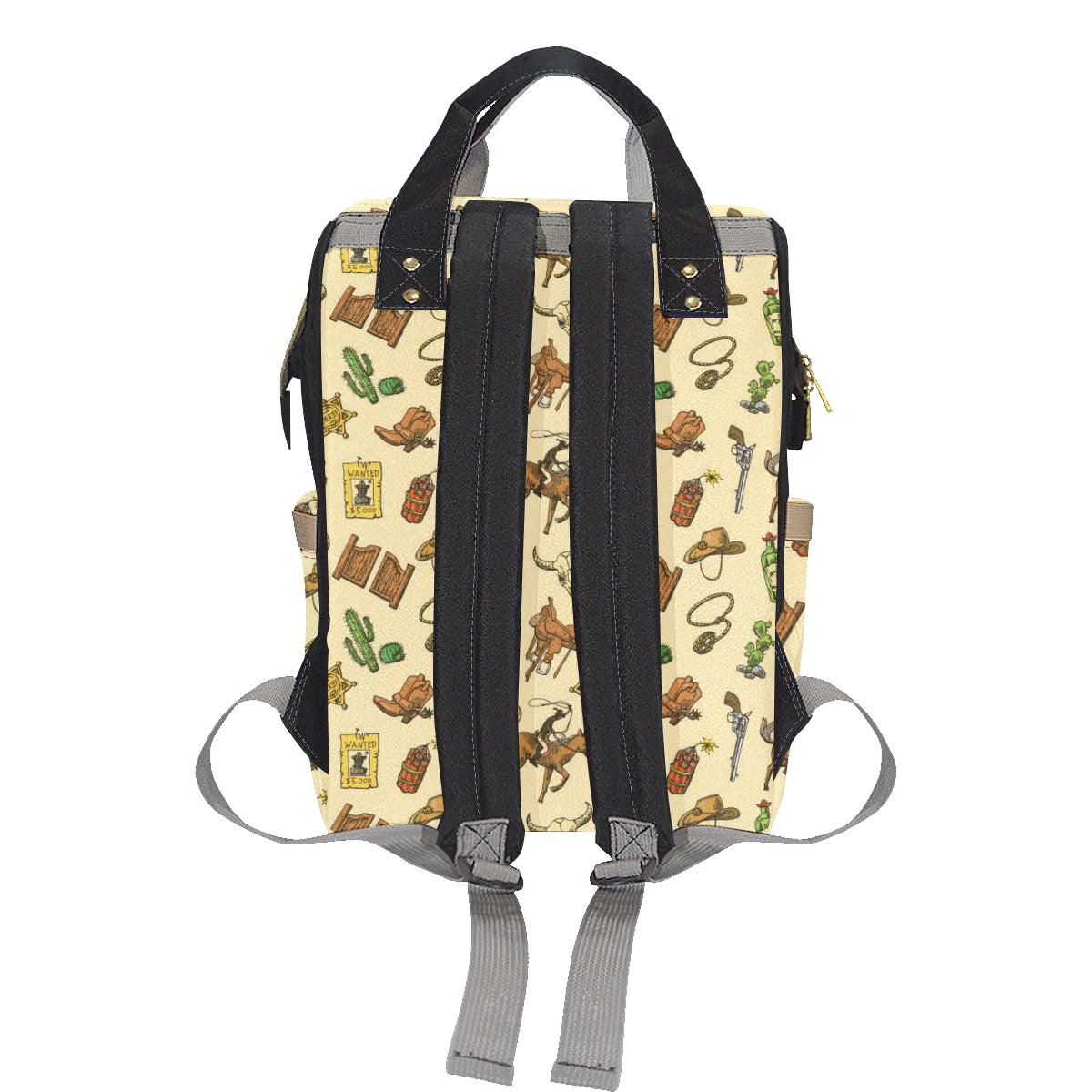 Cowboy Pattern Print Design 04 Diaper Bag Backpack