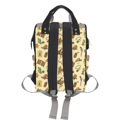 Cowboy Pattern Print Design 04 Diaper Bag Backpack