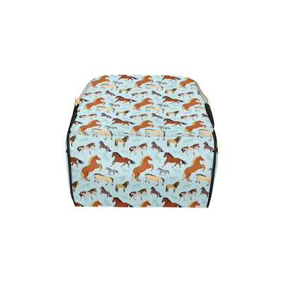 Horse Cute Themed Pattern Print Diaper Bag Backpack