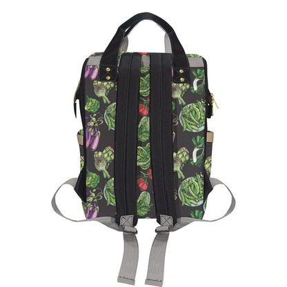 Lettuce Pattern Print Design 01 Diaper Bag Backpack