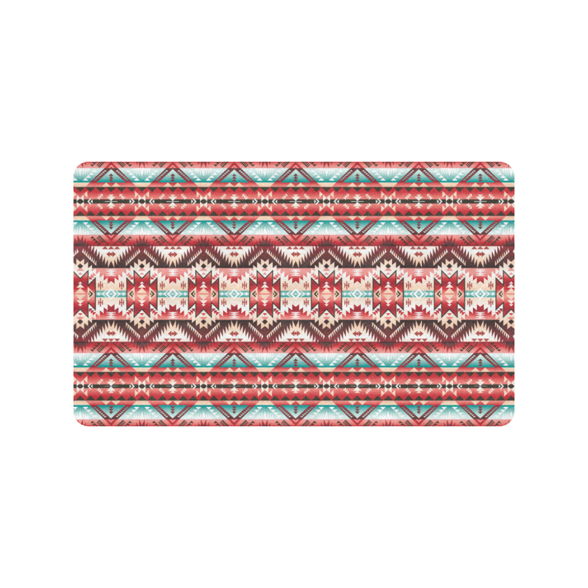 Aztec Western Style Print Pattern Rubber Doormat