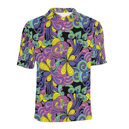 Psychedelic Pattern Print Design A04 Men Polo Shirt