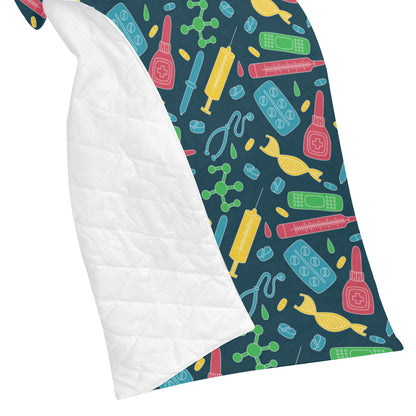 Phlebotomist Pattern Print Design A03 Premium Quilt
