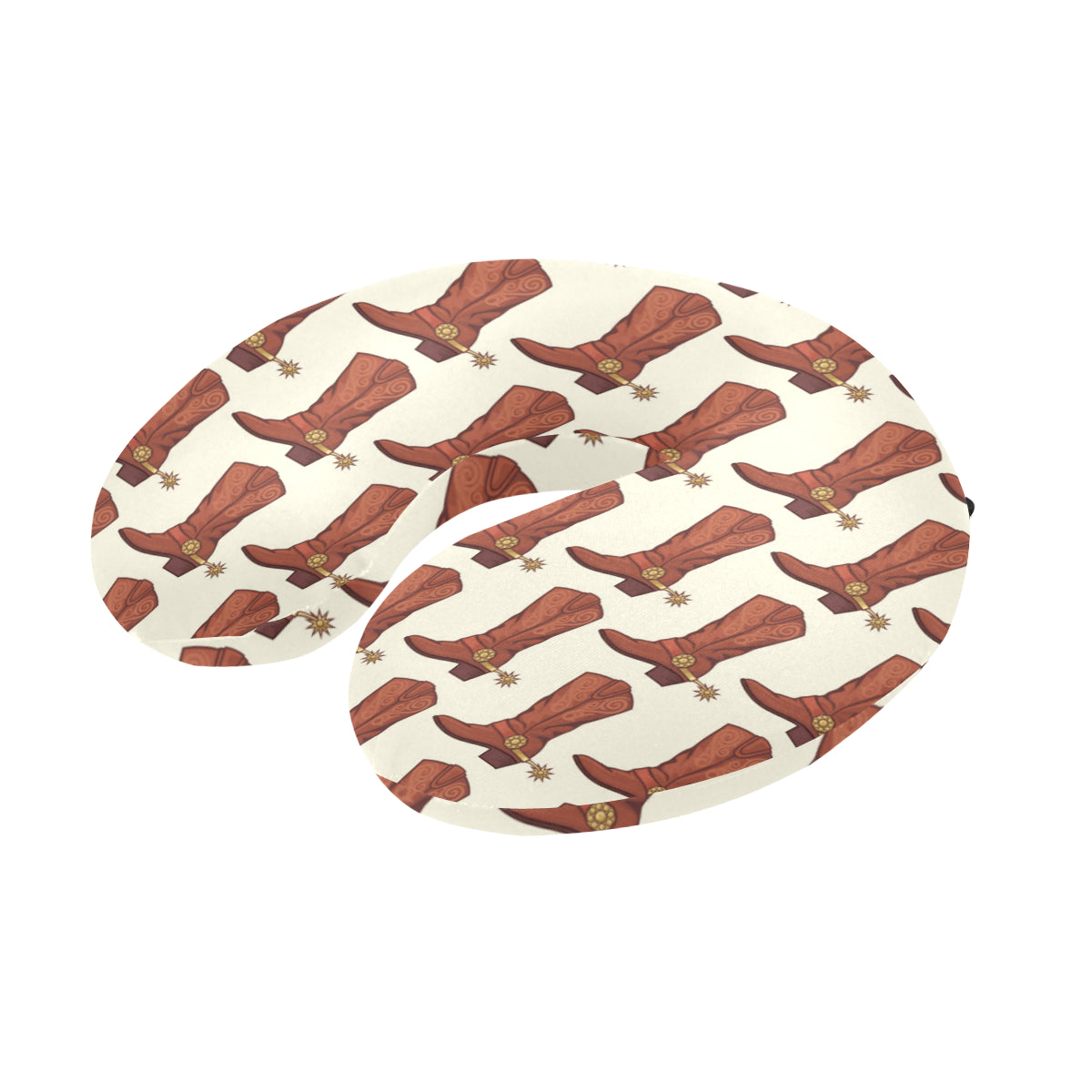 Cowboy Pattern Print Design 06 U-Shaped Travel Neck Pillow