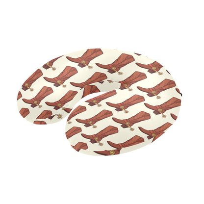 Cowboy Pattern Print Design 06 U-Shaped Travel Neck Pillow