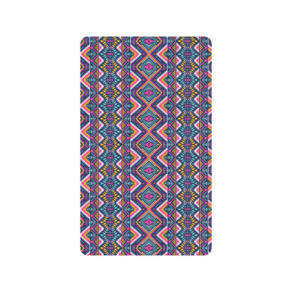 Indian Navajo Pink Themed Design Print Rubber Doormat