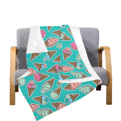 Ice Cream Pattern Print Design IC01 Premium Quilt